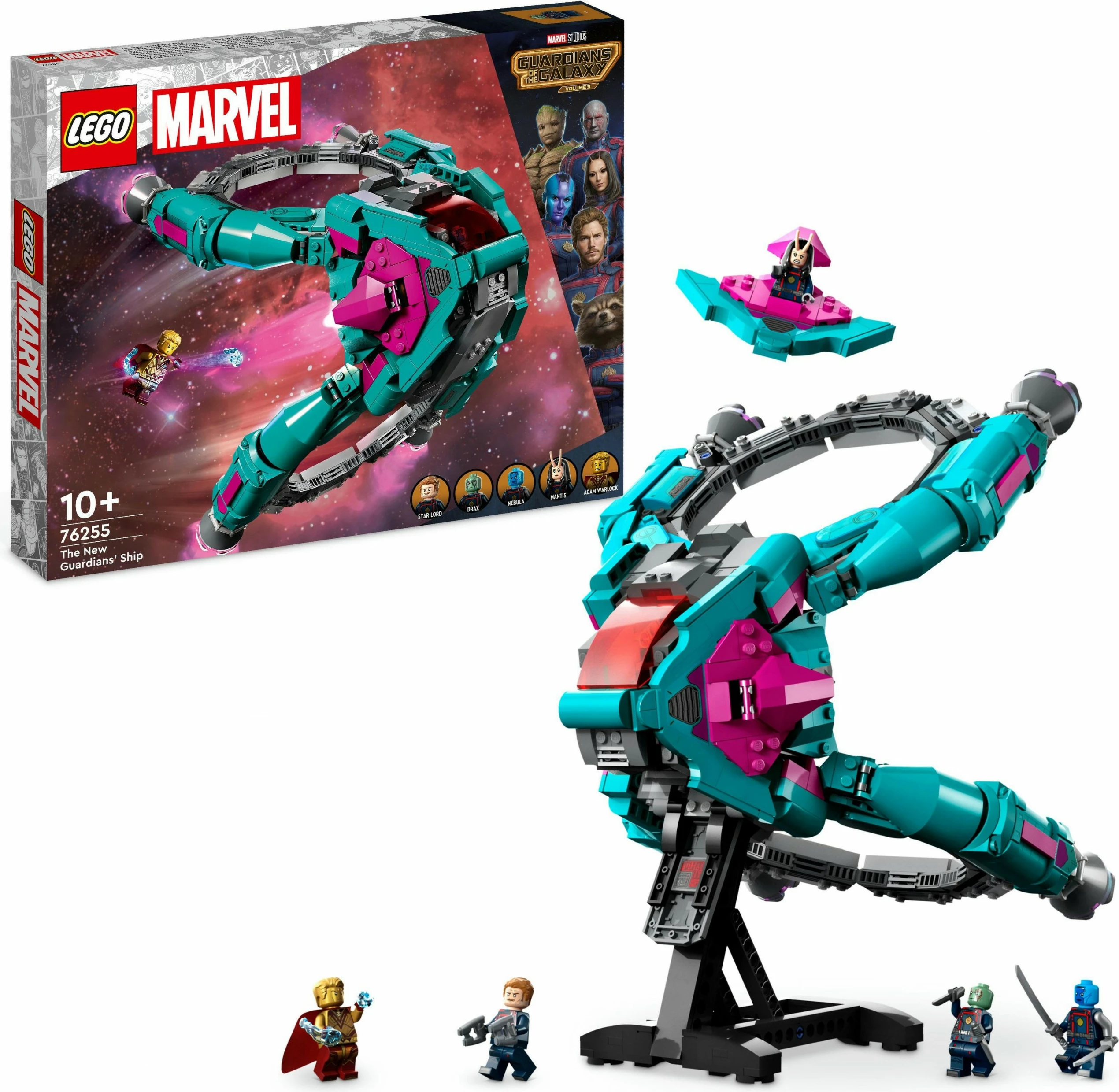 Gradbeni set Novo Guardiansovo plovilo LEGO Marvel Super Heroes, 1108 kosov, večbarven