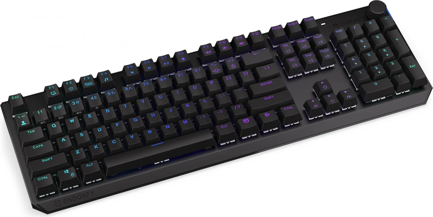 Gaming tipkovnica Endorfy Thock, Wi‑Fi, črna