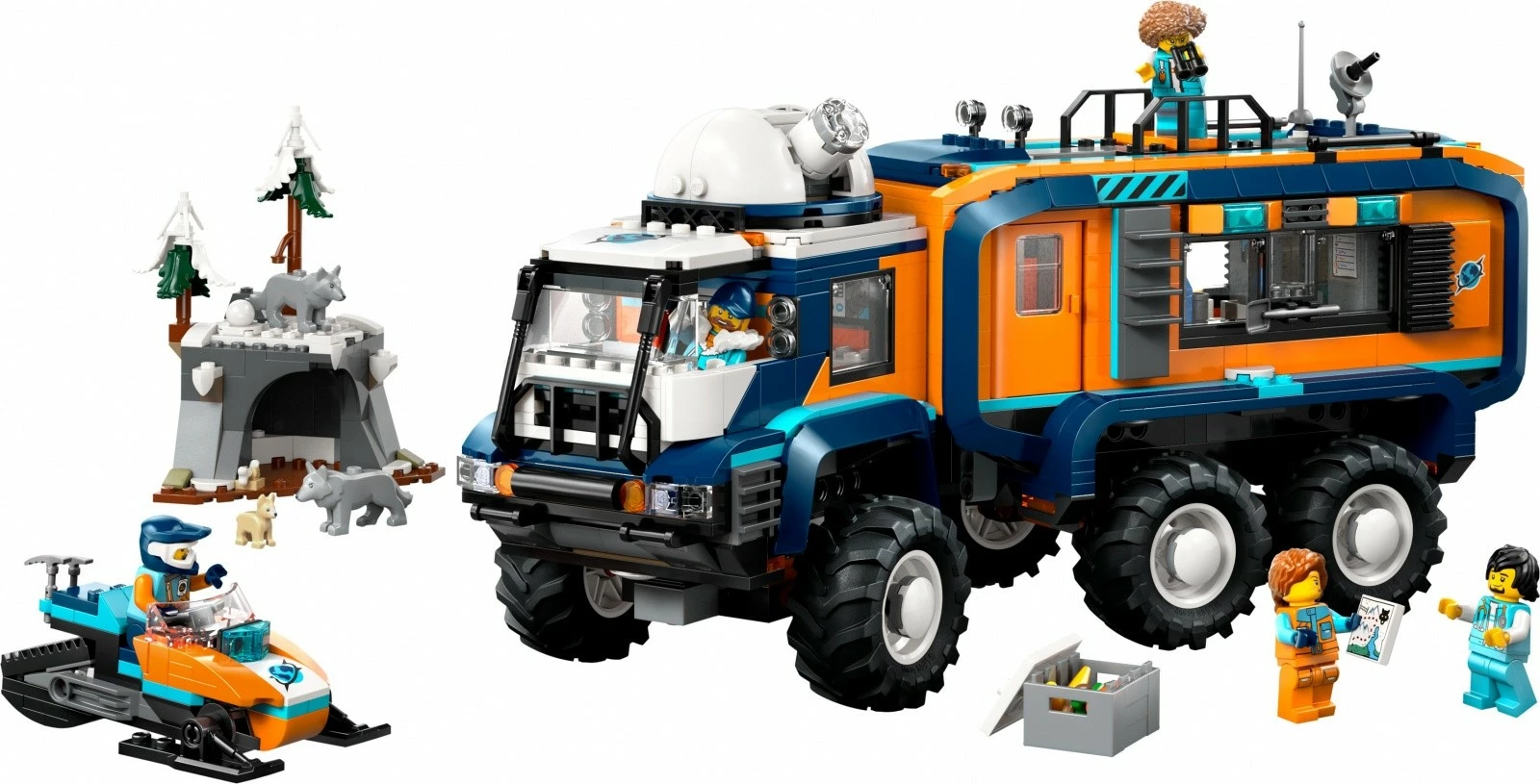 Gradbeni set Arctic Explorer Laboratory Truck LEGO City 60471, 1.064 kosov, plastika