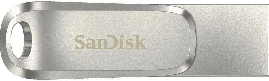 USB ključek SanDisk Ultra Dual Drive Luxe, 128 GB, USB Type-A / USB Type-C, 3.2 Gen 1, iz nerjavečega jekla