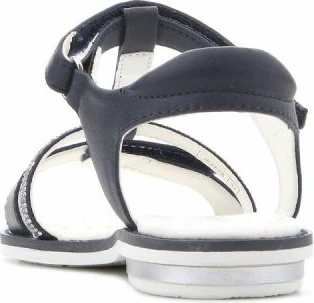 Sandali dihanja z okrasitvijo iz kristalov Geox, modri