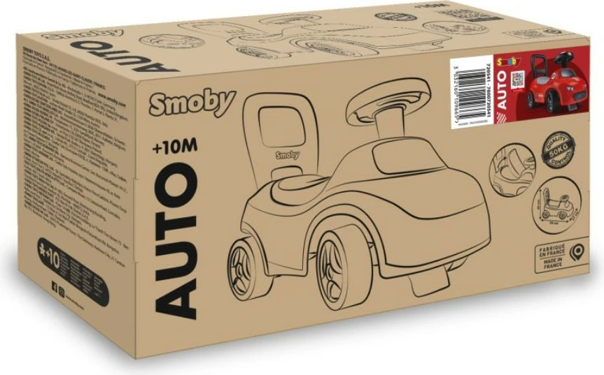 Voziček na potiskanje Smoby 7600720541web, za otroke, rdeč