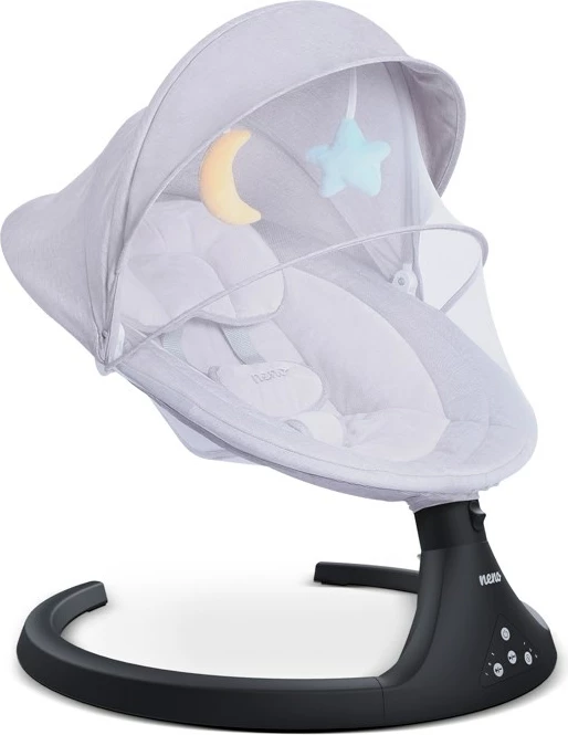 Elektronska zibka Neno Aurora za otroke, siva