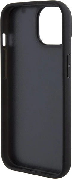 Ovitek za telefon iz naravnega usnja BMW Leather Hot Stamp za iPhone 15, črn