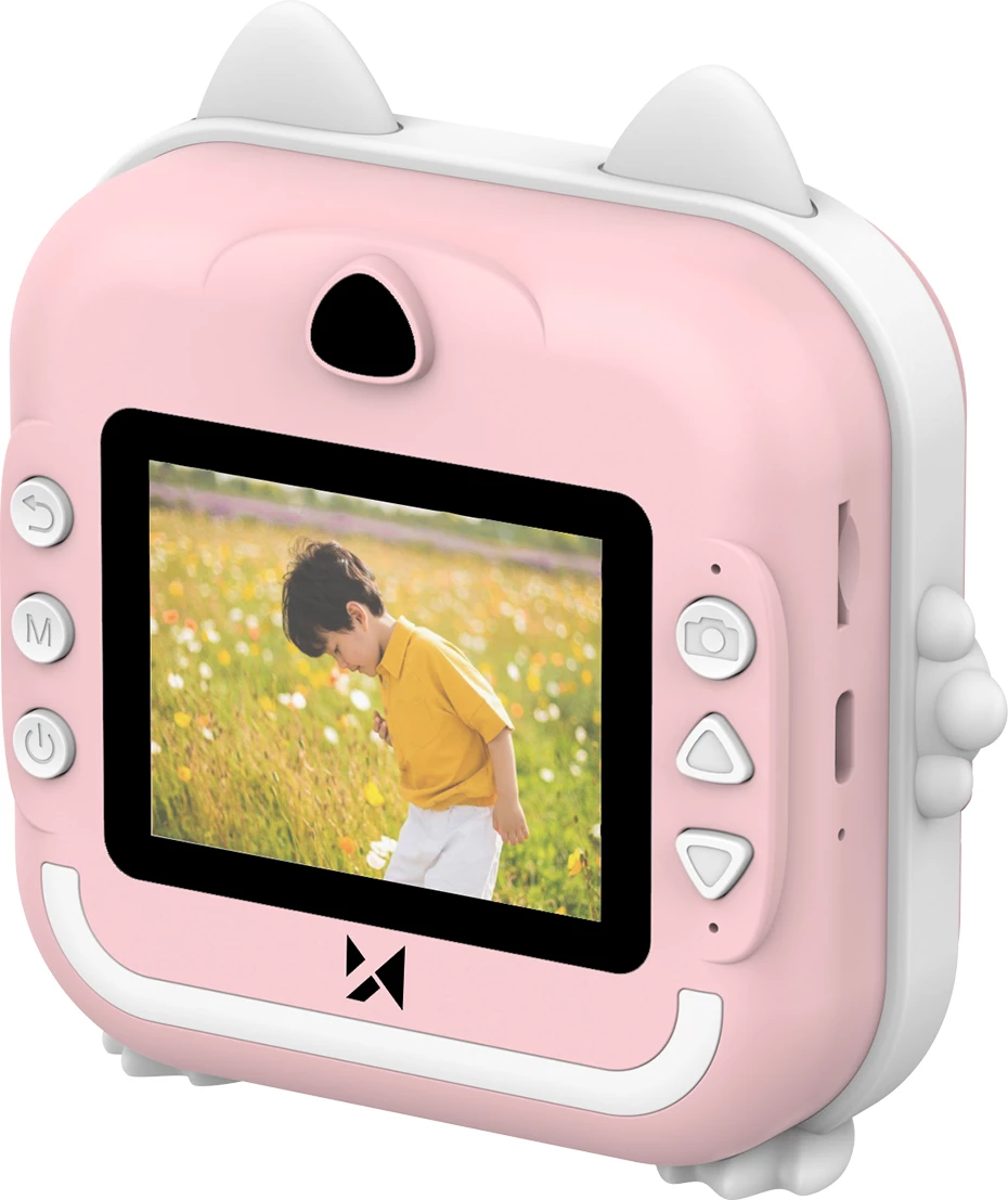 Digitalni fotoaparat za otroke z termičnim tiskalnikom Wozinsky WDT-01, 48MP, 2,4", roza