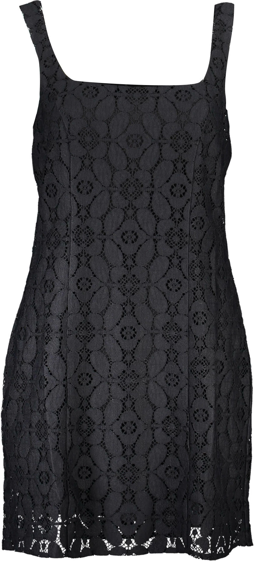 Kratka ženska obleka DESIGUAL, črna