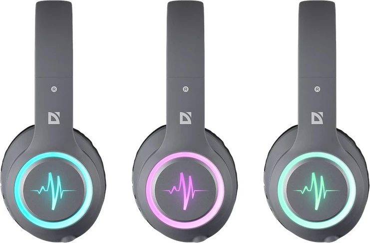 Slušalke z Wi‑Fi Defender Freemotion B571 LED, sive