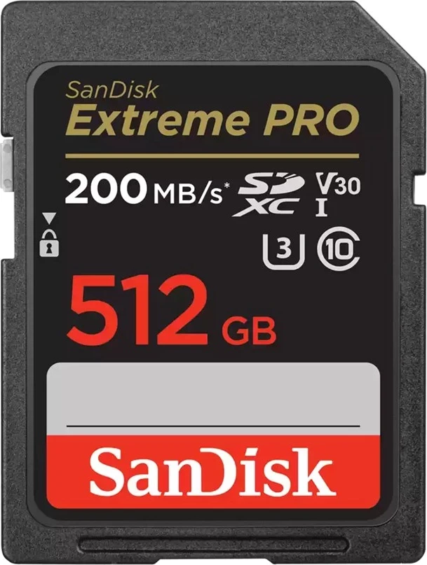 Kartica za pomnilnik SanDisk Extreme PRO 512 GB SDXC, Class 10, črna