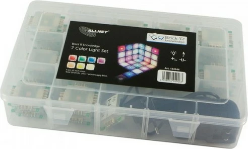 Set LED luči 7 barv, modra, zelena, oranžna, rdeča, topla bela, rumena ALLNET BrickRknowledge
