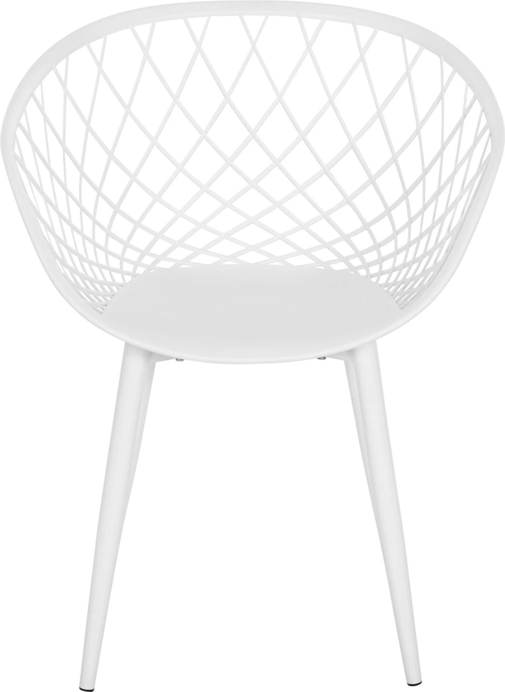 Fotelj ARIADNE FH8001.31 bel polipropilen-bela kovinska noga 62x54x81Hcm, set 4 kosov