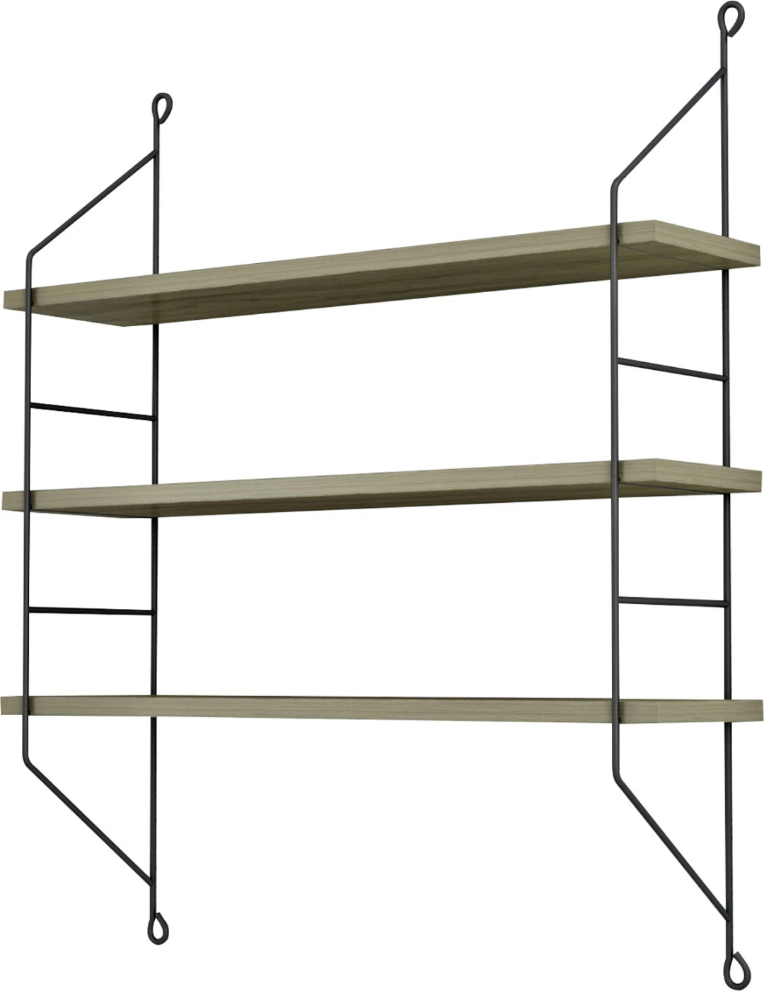 Stenske police ACHALA FH9185.12 melamin v olivno sivi 60x15x68Hcm