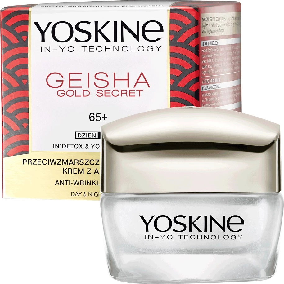 Krema proti gubam za obraz za ženske 65+, 50 ml, Yoskine Geisha Gold Secret