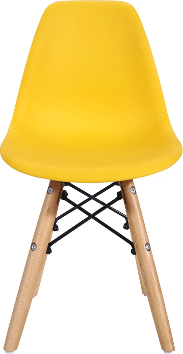 Otroški stol Julita, PP rumen, naravni jesen, 35x31x57,5 cm, komplet 4 kosov