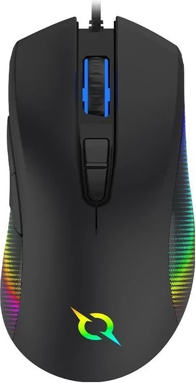 Ergonomski igralni miš Aqirys PHOENIX, RGB, črn