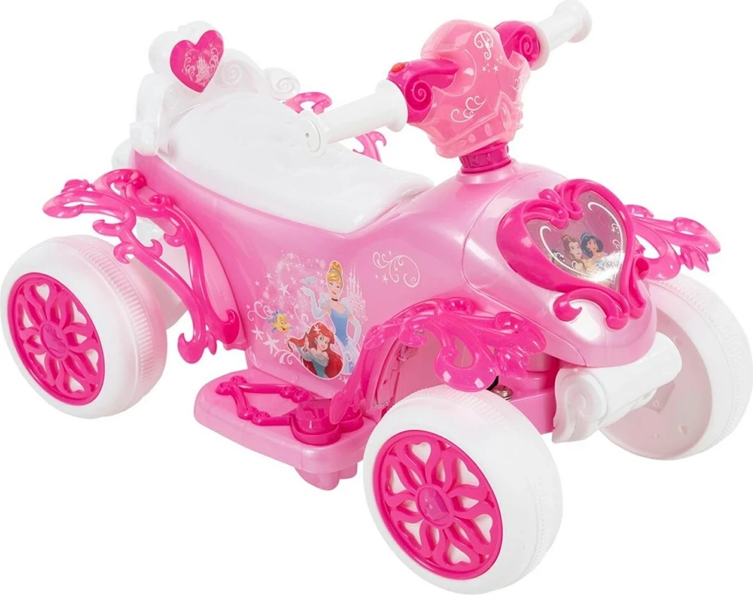 Električni štirikolesnik za otroke Princess Bubble HUFFY 19055W, roza