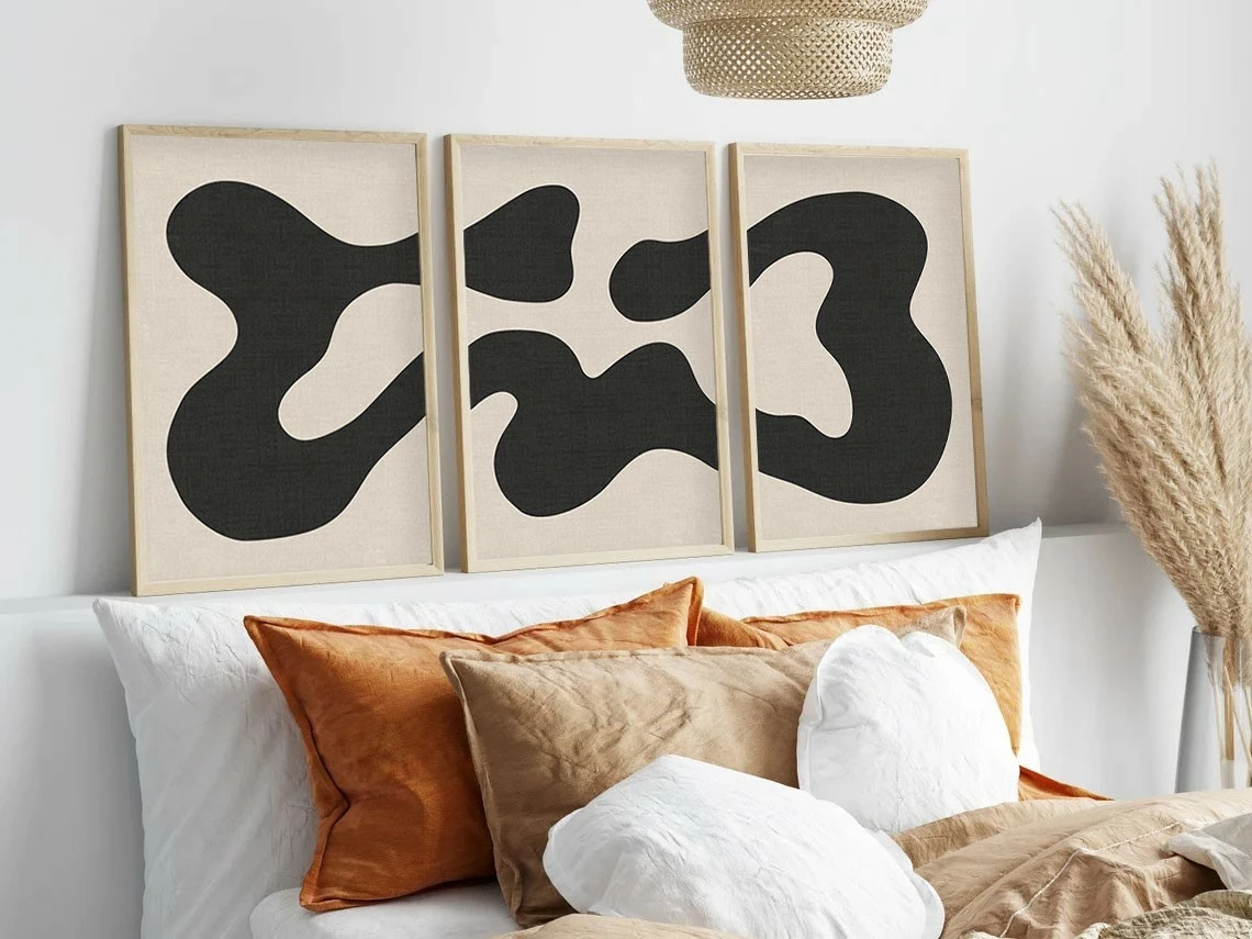 Dekorativna slika z MDF okvirjem (3 kosi), Wallity Huhu199, 50x70