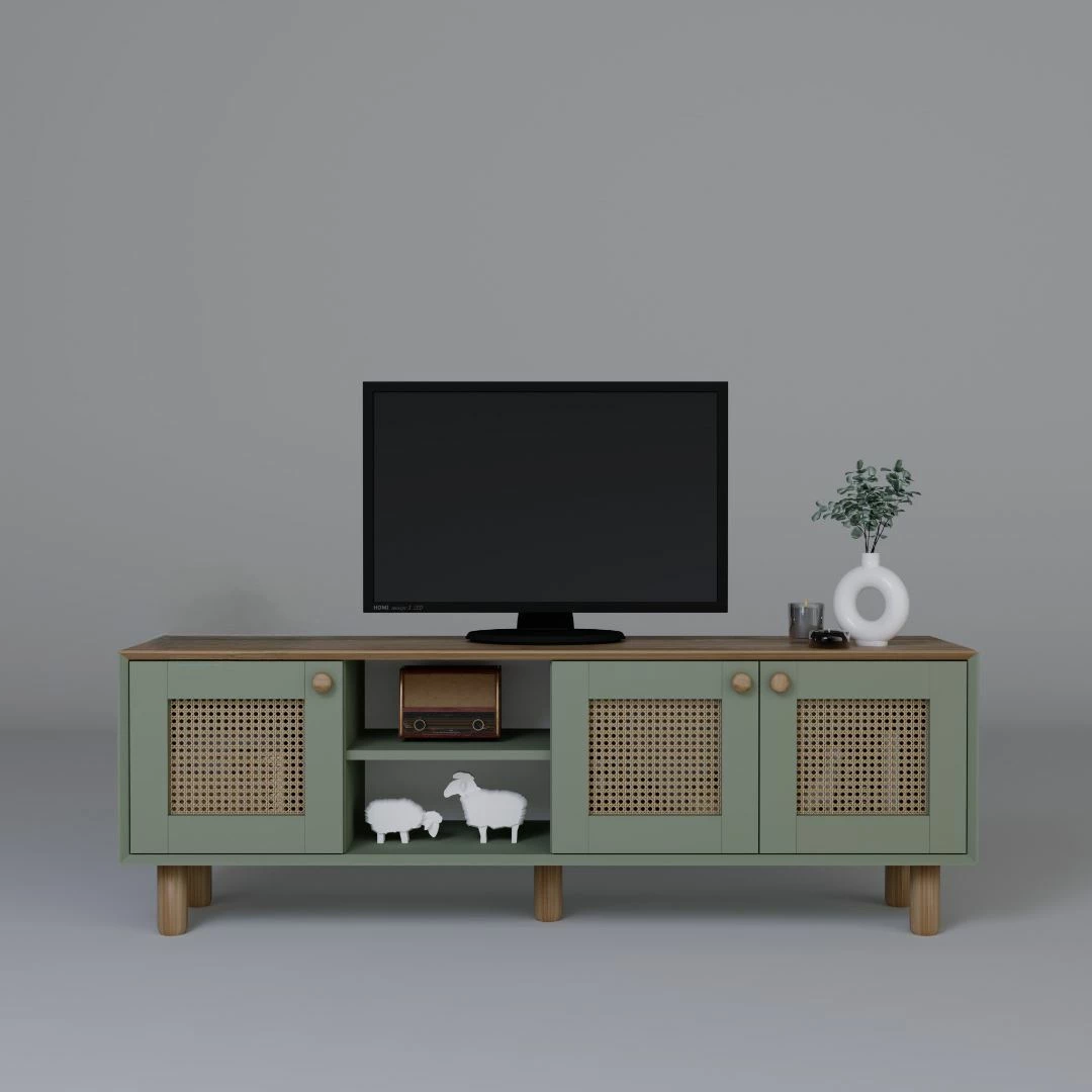 Komoda za TV, boemski slog, zelena, Skye Decor 1600-142