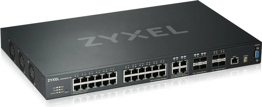 Stikalo Zyxel XGS4600-32, 24 Gigabit vrat, 4 SFP+, L3, za montažo v rack, črno