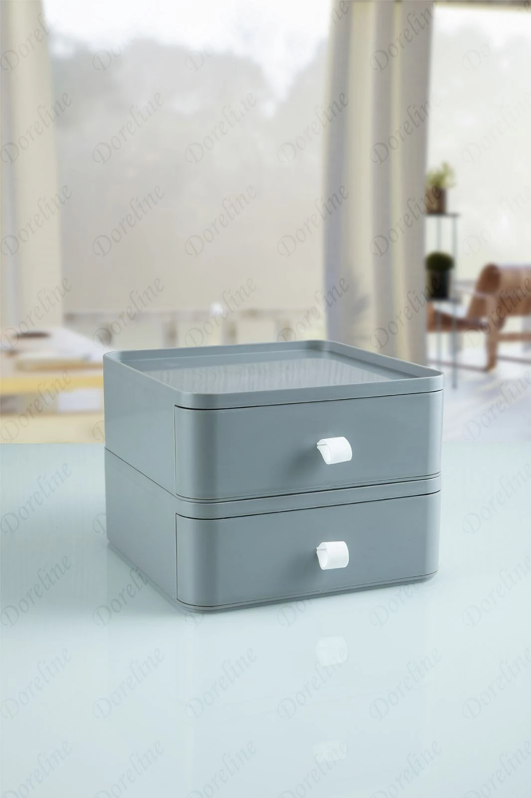 Organizator za ličila, siv, 2 kosa, Evila Originals OMS-002-G