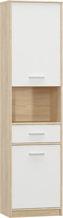 Stolpna omara Letto, hrast - mat bela, 50,2x34,3x195 cm