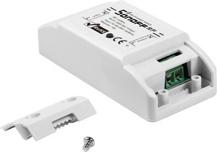 Pametni stikalnik Sonoff RF R2, WiFi + RF 433MHz, 1 kanal, bel