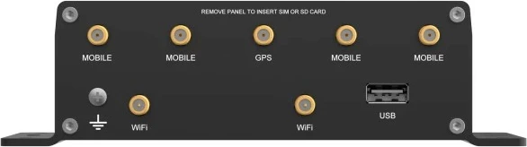 Usmerjevalnik 5G Teltonika ATRM50 4x Gigabit Ethernet M12, dvojni SIM, eSIM, GNSS, 9–50 V, IP30, črn