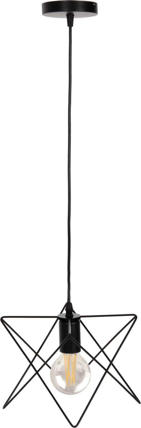 Stropna viseča svetilka FH4075 črna kovinska kapa 18x17x120Hcm