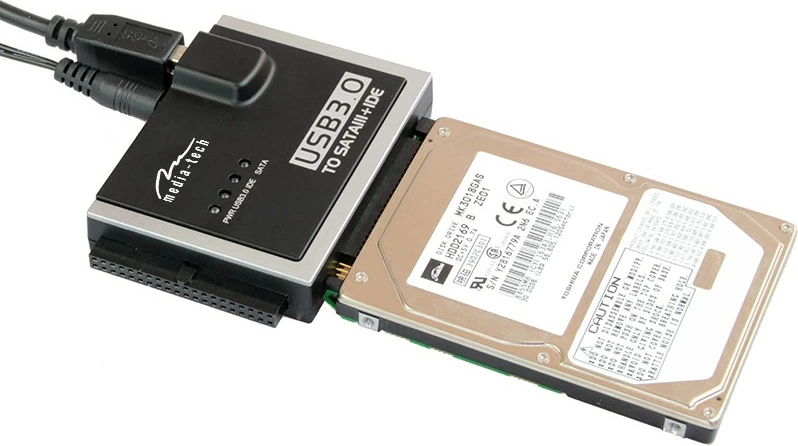 Adapter SATA/IDE v USB 3.0 Media-Tech MT5100, črn