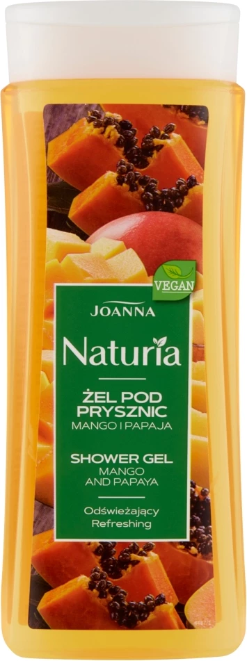 Gel za prhanje za ženske Naturia Joanna Mango in papaja, 300 ml