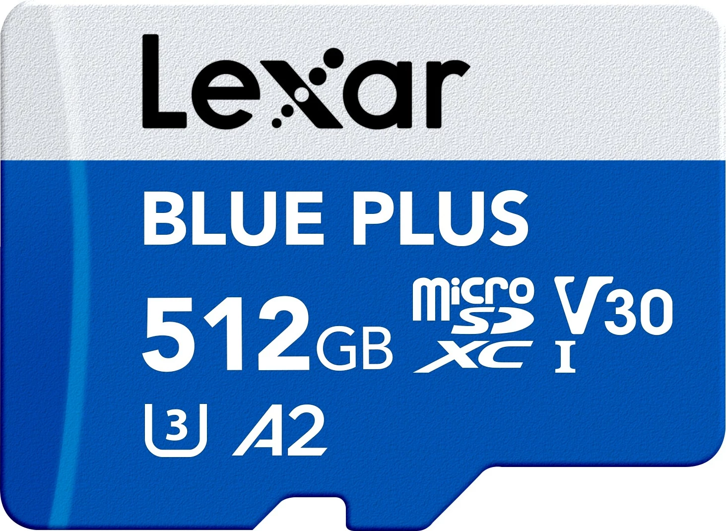 Pomnilniška kartica microSD Lexar Blue Plus (LMSBLPL512G-BNANG), 512 GB, UHS-I C10 A2 U3 V30, 170 MB/s, z SD adapterjem, modra
