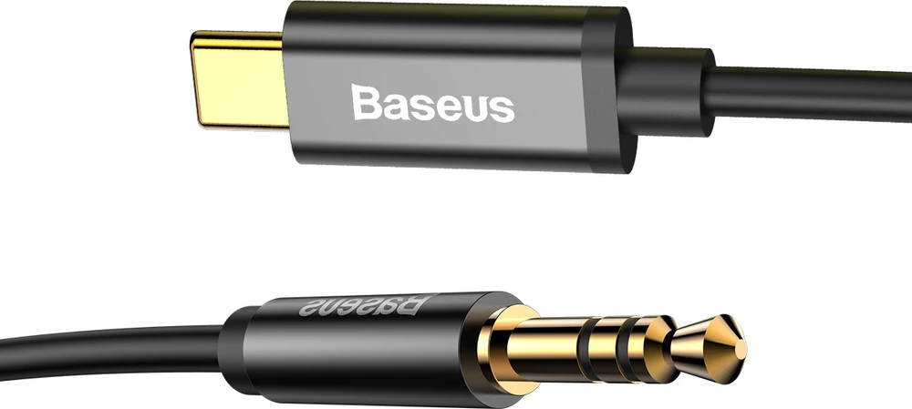 Avdio kabel USB Type-C na 3,5 mm Baseus CAM01-01, 1,2 m, črn