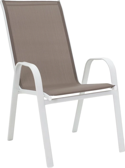 Komplet mize in stolov za teraso, bela, 70x70x70 cm