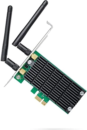 Wi‑Fi omrežna kartica PCIe Archer T4E, TP‑Link, AC1200 dvopasovno, 2 anteni, črna