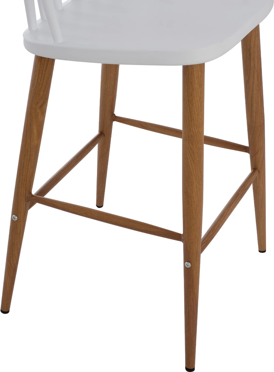 Barski stol FH9300.01 bele barve srednje višine 43x45x97Η, set 2 kosov