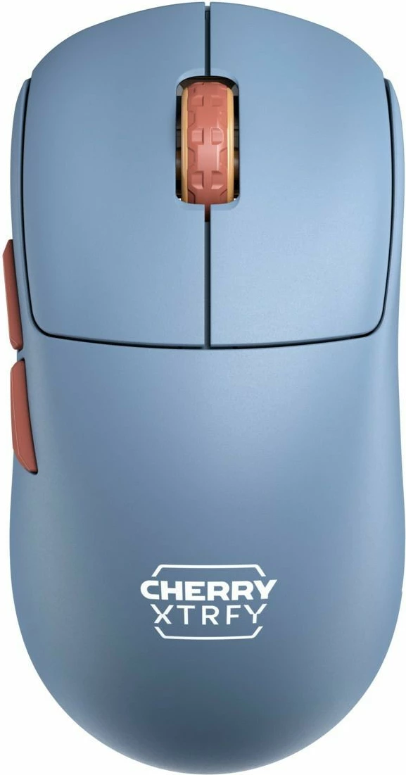 Gaming miš CHERRY XTRFY M68 Wireless, 26000 DPI, črna, modra, rjava