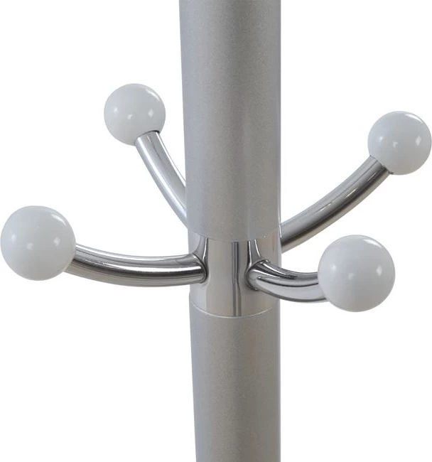 Stojalo za klobuke/plašče iz kovine FH0038.40 vrtljivo srebrno z marmorjem '37x170cm