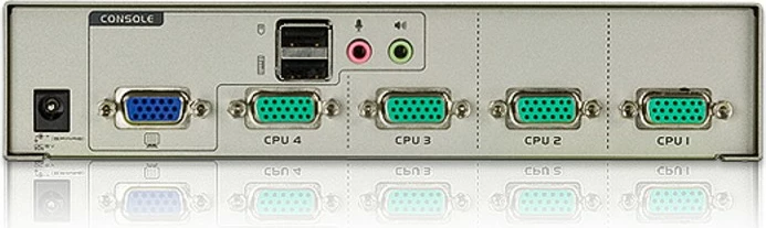 KVM stikalo ATEN CS74U, 4 USB vhodi, avdio, srebrno