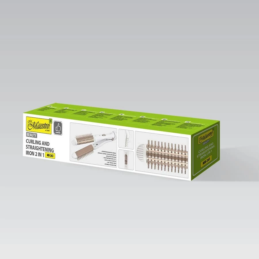 Kodralnik in likalnik las 2 v 1, 55 W, keramičen, rožnato zlat Maestro MR-263