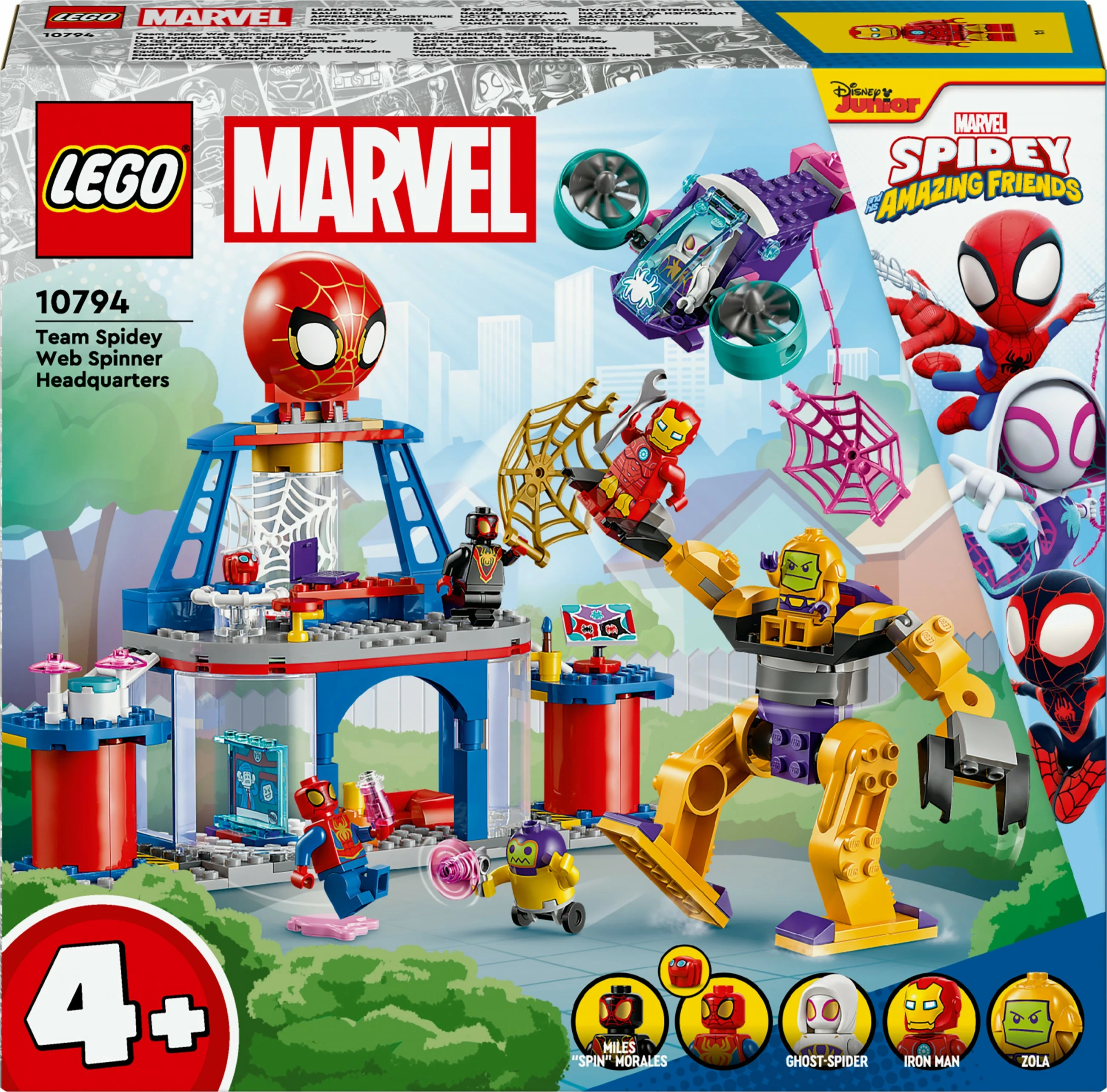 Igrača za sestavljanje Spidey Team Headquarters LEGO Marvel 10794, set za otroke