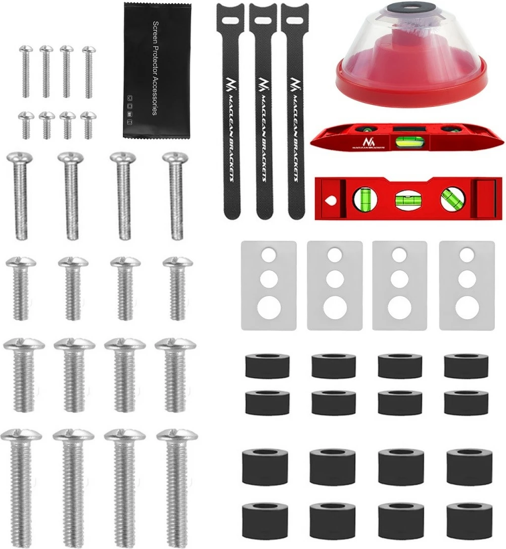 Stenski nosilec za TV Maclean MC-788, 32–75 in, 50 kg, VESA 400x400, črn