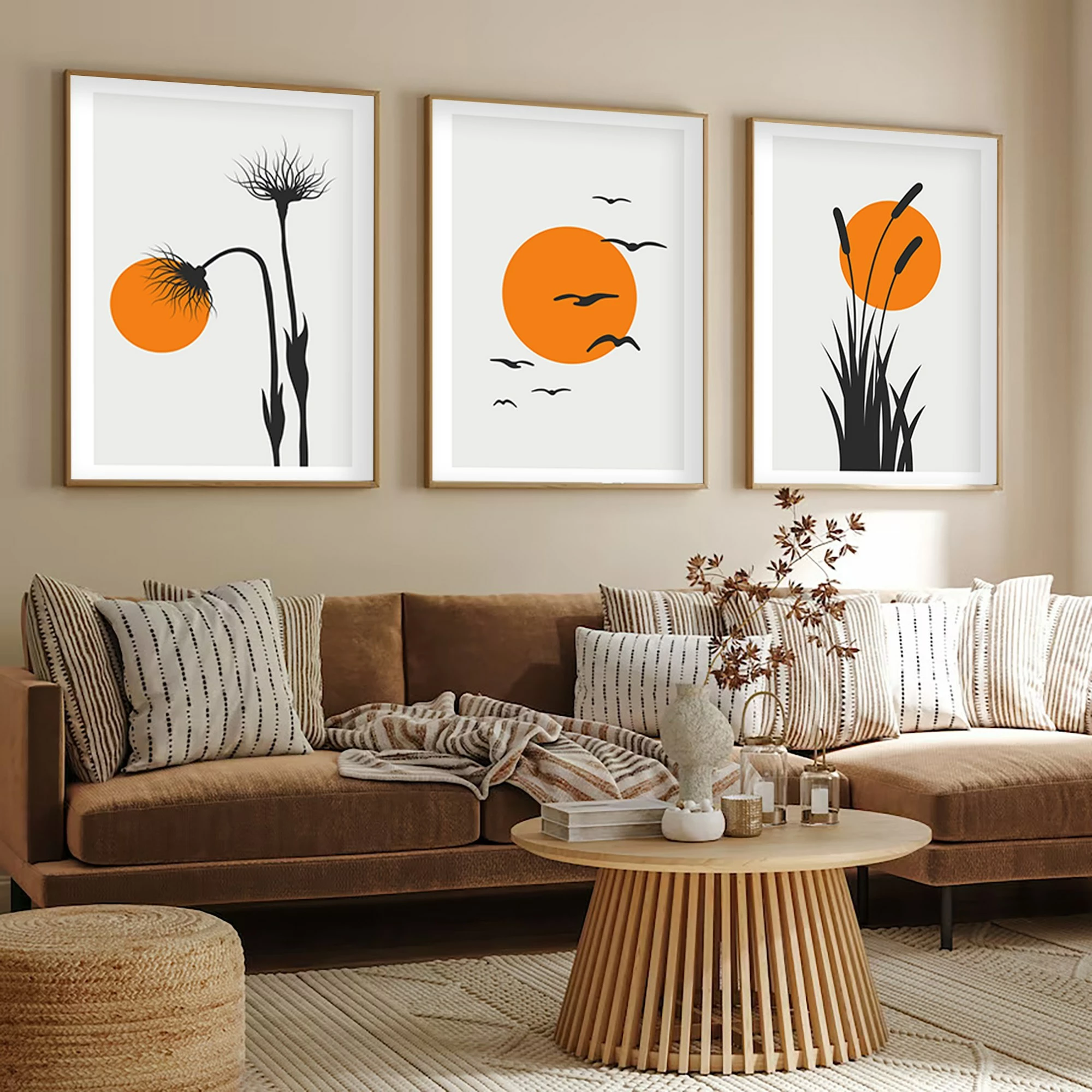 Dekorativna slika z MDF okvirjem (3 kosi), Wallity Huhu228, 30 x 40 cm