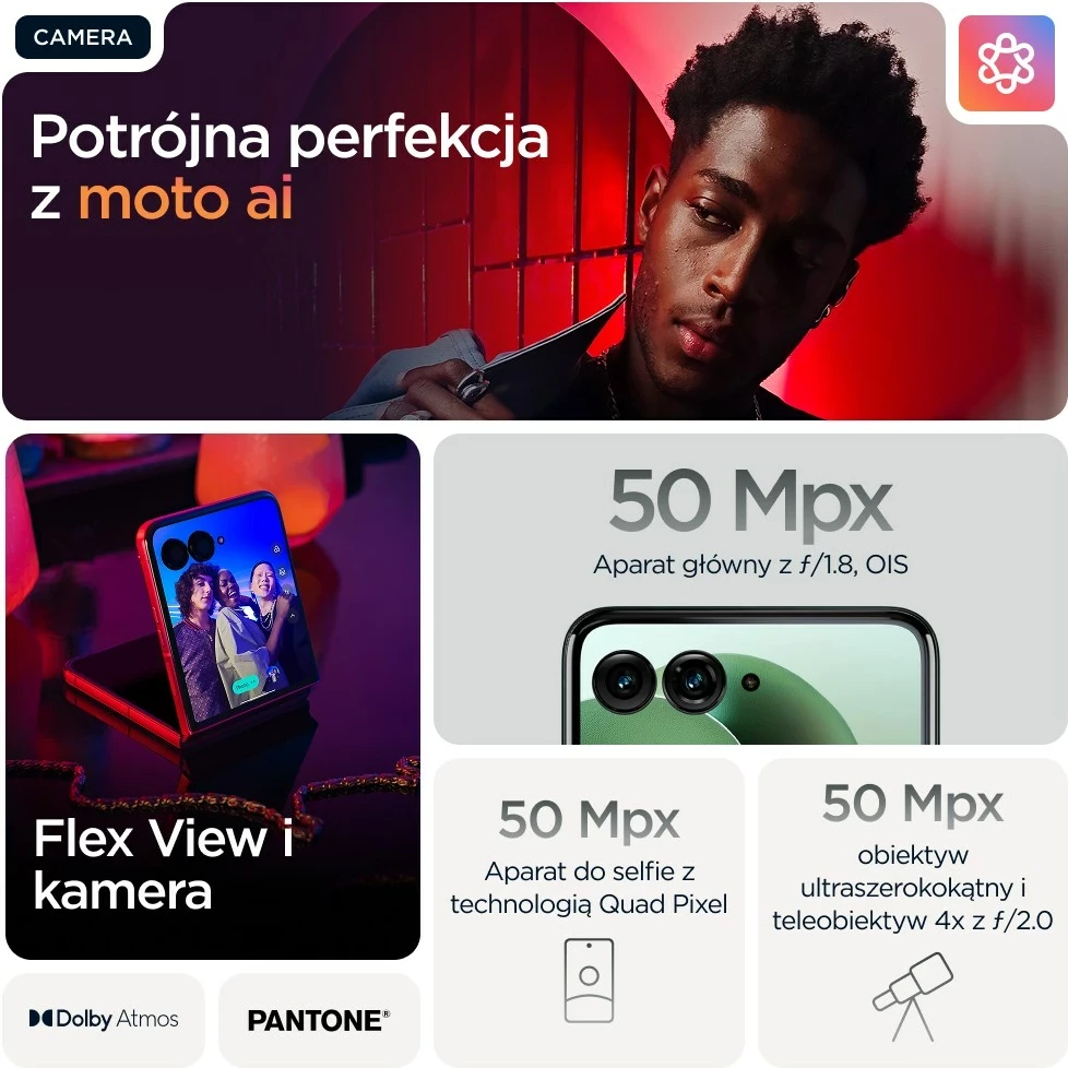 Zložljiv pametni telefon Motorola razr 60 ultra, 16 GB RAM, 512 GB, 5G, temno zelen