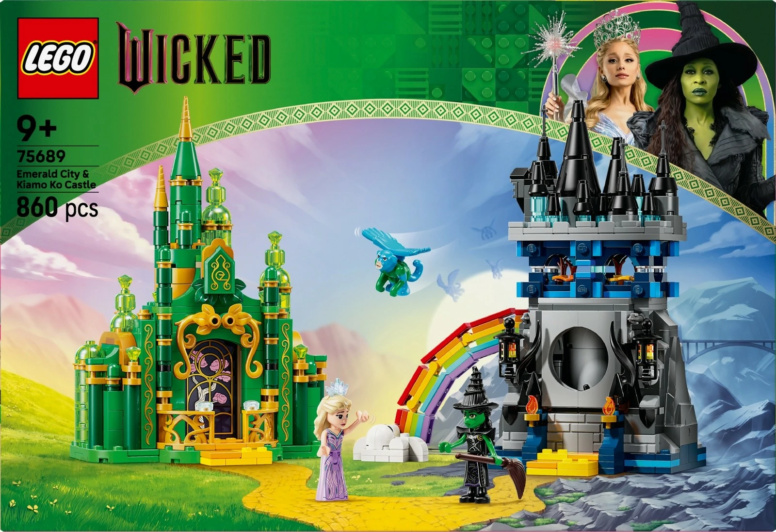 Set za gradnjo Emerald City in Kiamo Ko Castle Wicked Blocks 75689, 860 kosov, 9+