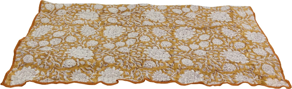 Dekorativni runner SEVIL, bombaž, barva gorčična, 160x50 cm