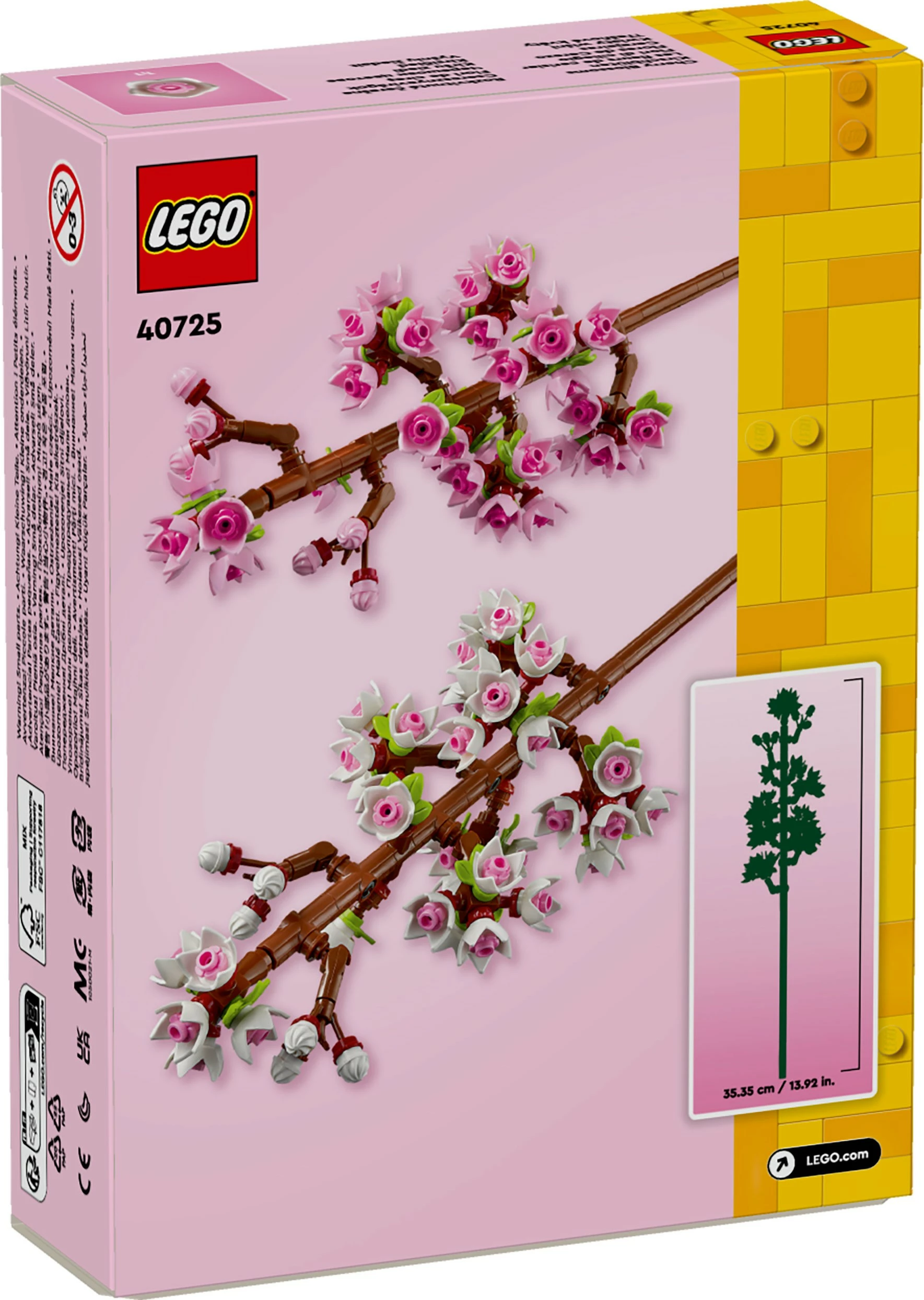 Set za sestavljanje češnjevih cvetov LEGO 40725, 430 kosov, večbarvno