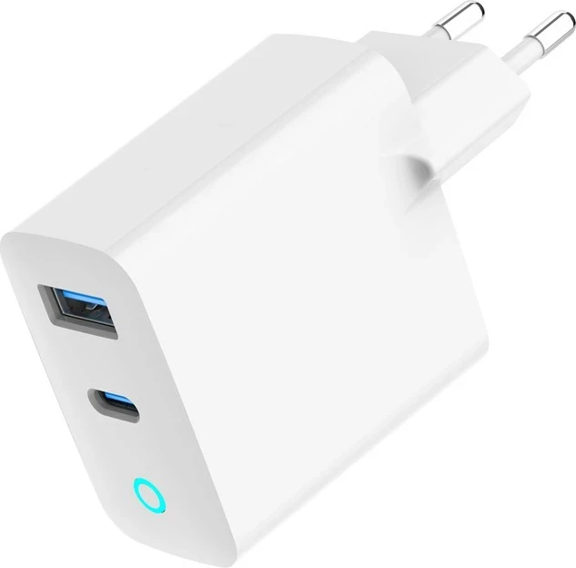 Univerzalni polnilec, 65 W, 2 USB priključka, bel Gembird TA-UC-PDQC65L-W-01