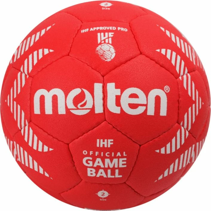 Tekmovalna žoga za rokomet, Molten 5000 H2A5000-PLZPRP, rdeča