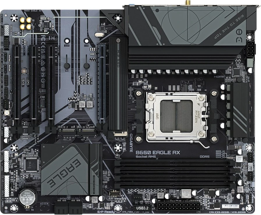 Matična plošča Gigabyte B650 EAGLE AX, podpira procesorje AMD Ryzen 7000