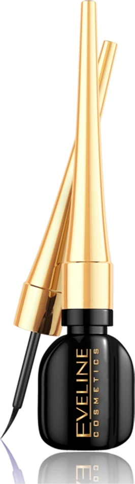 Tekoče črtalo za oči, črno, Eveline Cosmetics Celebrities, 4 ml