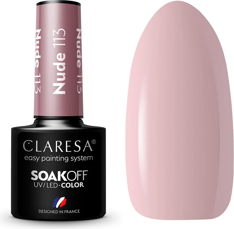 Nude hibridna Soak Off UV/LED lak za nohte Claresa 113, 5 g